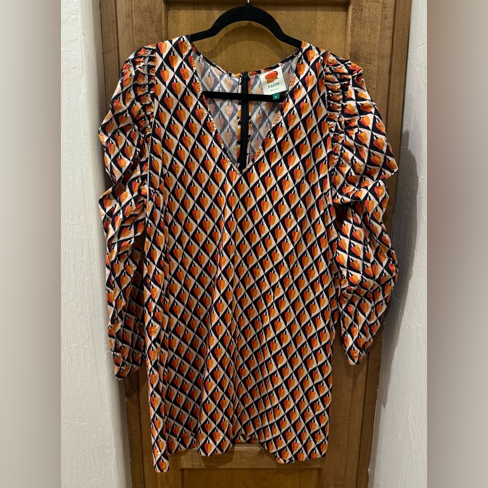 FARM Rio Multicolor Diamond Long Sleeve Dress - Picture 3 of 5